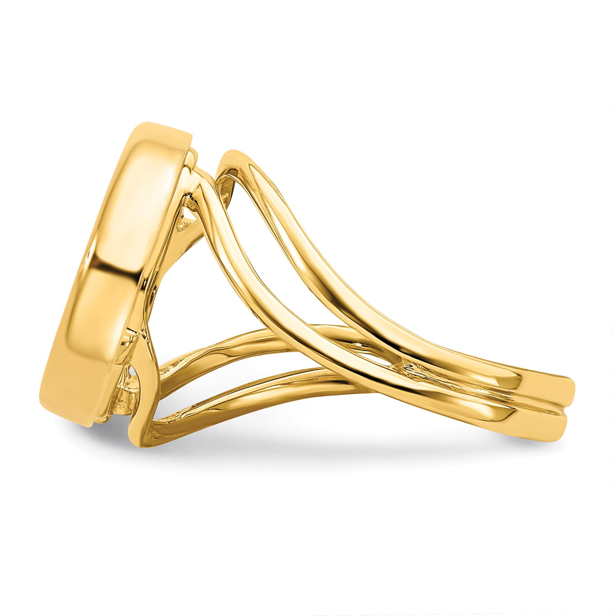 13 mm 14k Yellow Gold coin bezel ring for US $1 Indian Princess Type 1 β additional image