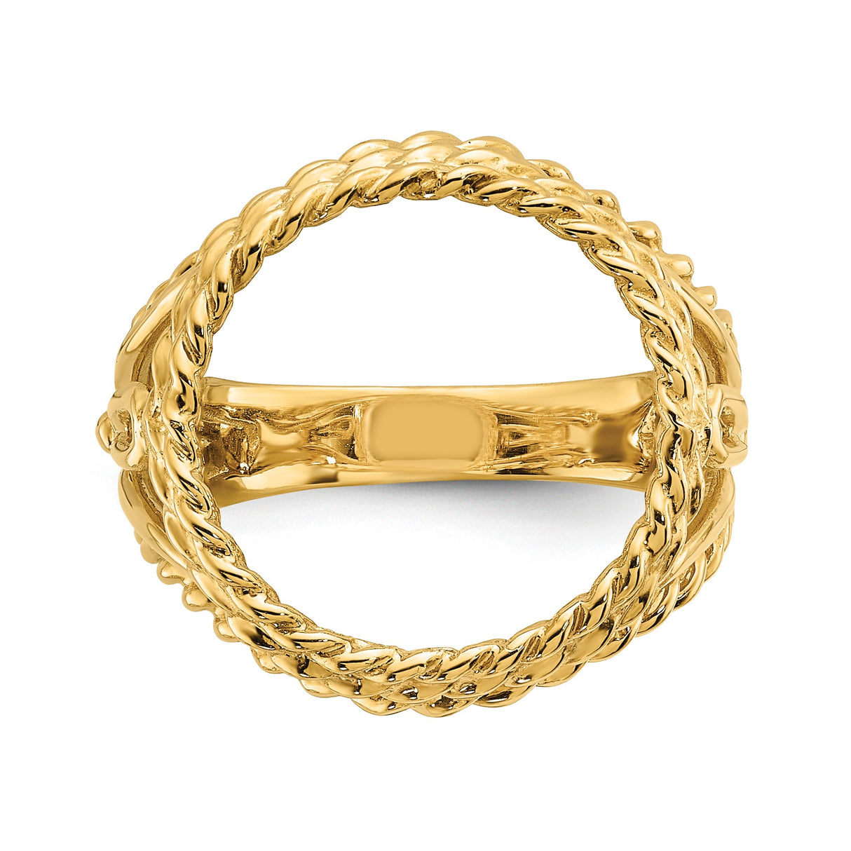 13 mm 14k Yellow Gold coin bezel ring for US $1 Indian Princess Type 1 β additional image