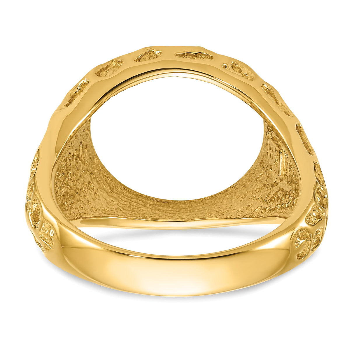 13 mm 14k Yellow Gold coin bezel ring for US $1 Indian Princess Type 1 β additional image