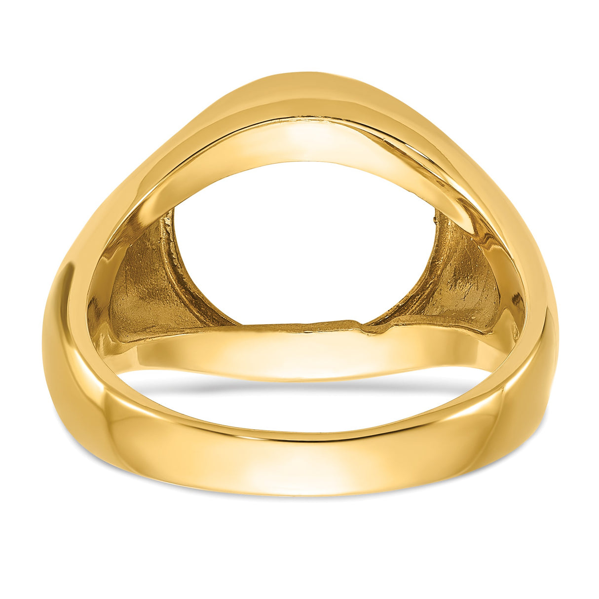 13 mm 14k Yellow Gold coin bezel ring for US $1 Indian Princess Type 1 — additional image