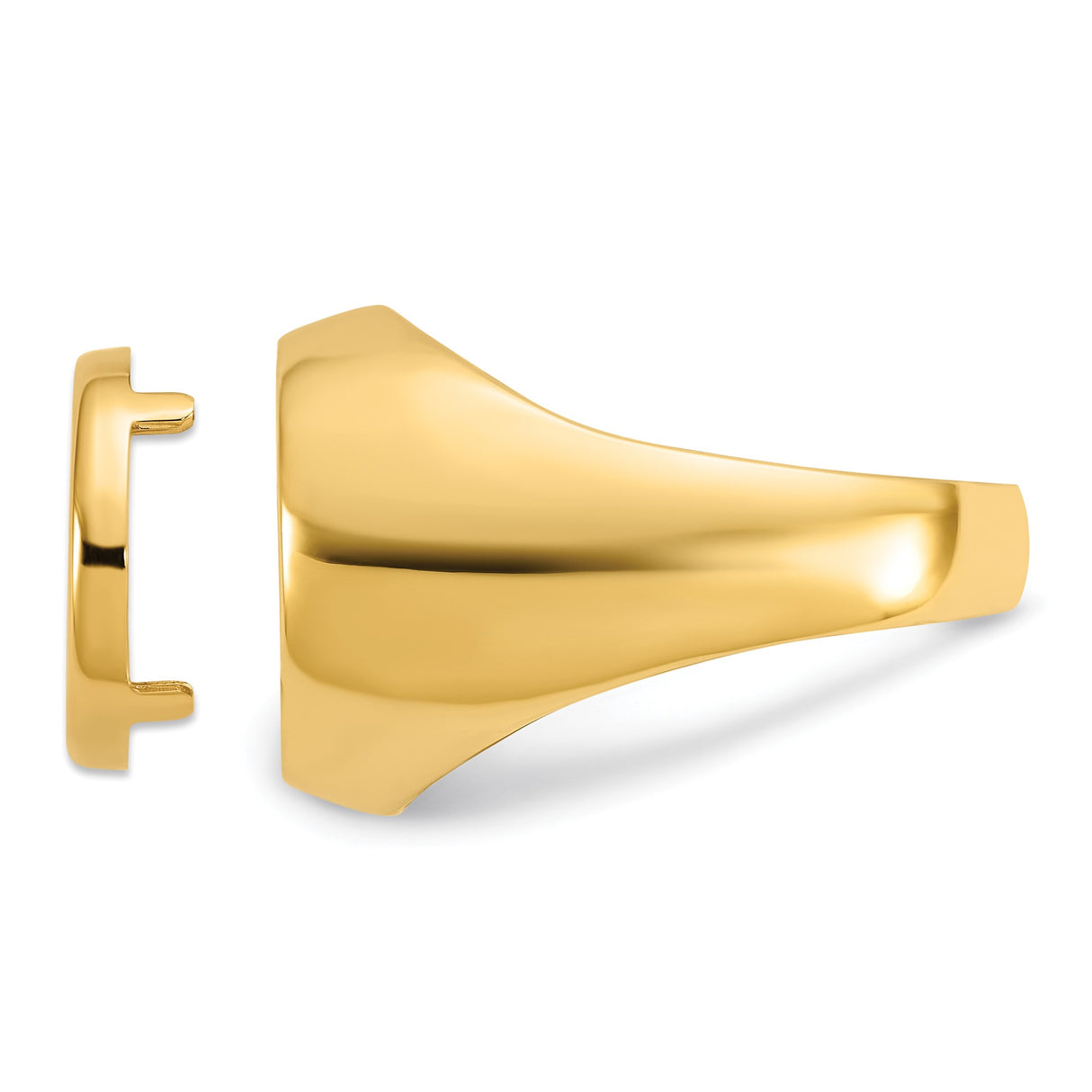 13 mm 14k Yellow Gold coin bezel ring for US $1 Indian Princess Type 1 β additional image