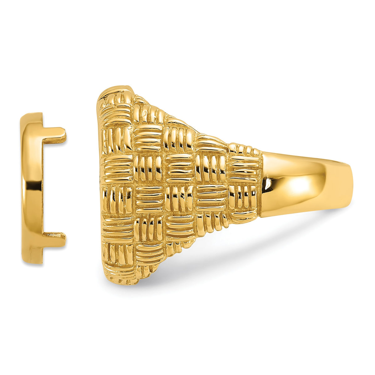 13 mm 14k Yellow Gold coin bezel ring for US $1 Indian Princess Type 1 β additional image