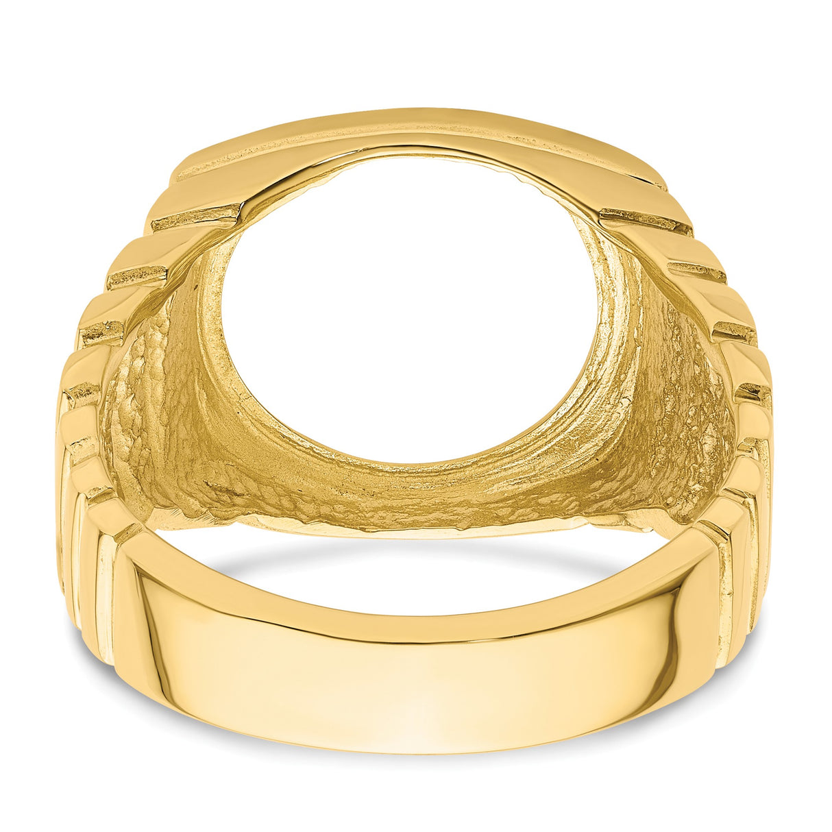 13 mm 14k Yellow Gold coin bezel ring for US $1 Indian Princess Type 1 β additional image