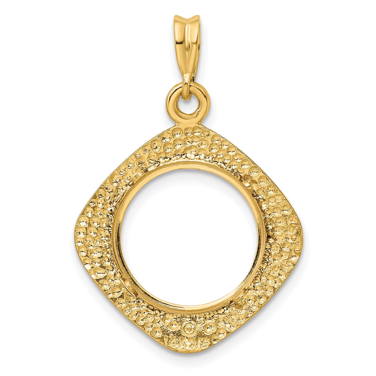 15 mm 14k Yellow Gold coin bezel pendant for US $1 Indian Princess Type 2 β additional image