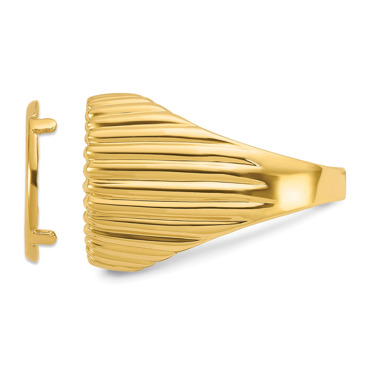 15 mm 14k Yellow Gold coin bezel ring for US $1 Indian Princess Type 2 β additional image