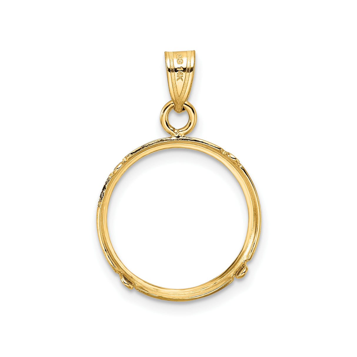 15 mm 14k Yellow Gold coin bezel pendant for US $1 Indian Princess Type 3 β additional image