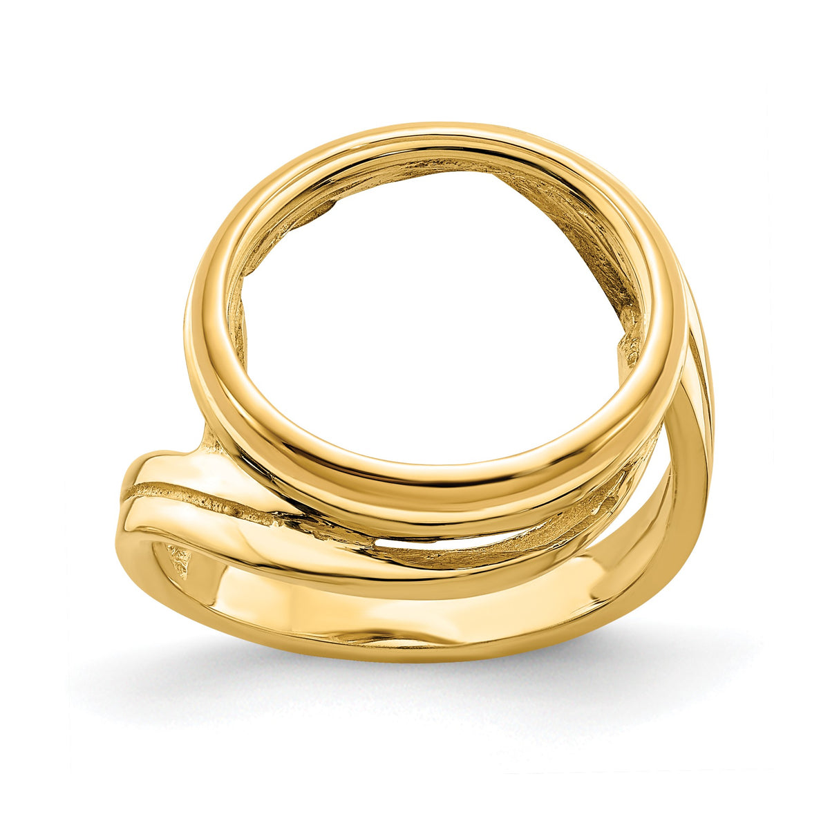 15 mm 14k Yellow Gold coin bezel ring for US $1 Indian Princess Type 3 β additional image