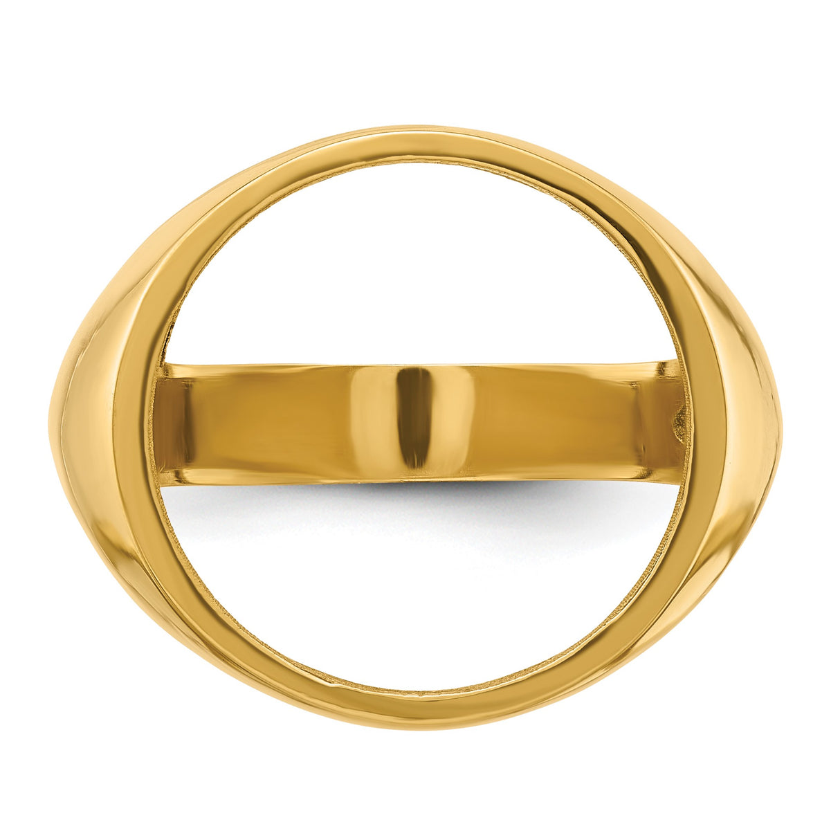 15 mm 14k Yellow Gold coin bezel ring for US $1 Indian Princess Type 3 β additional image