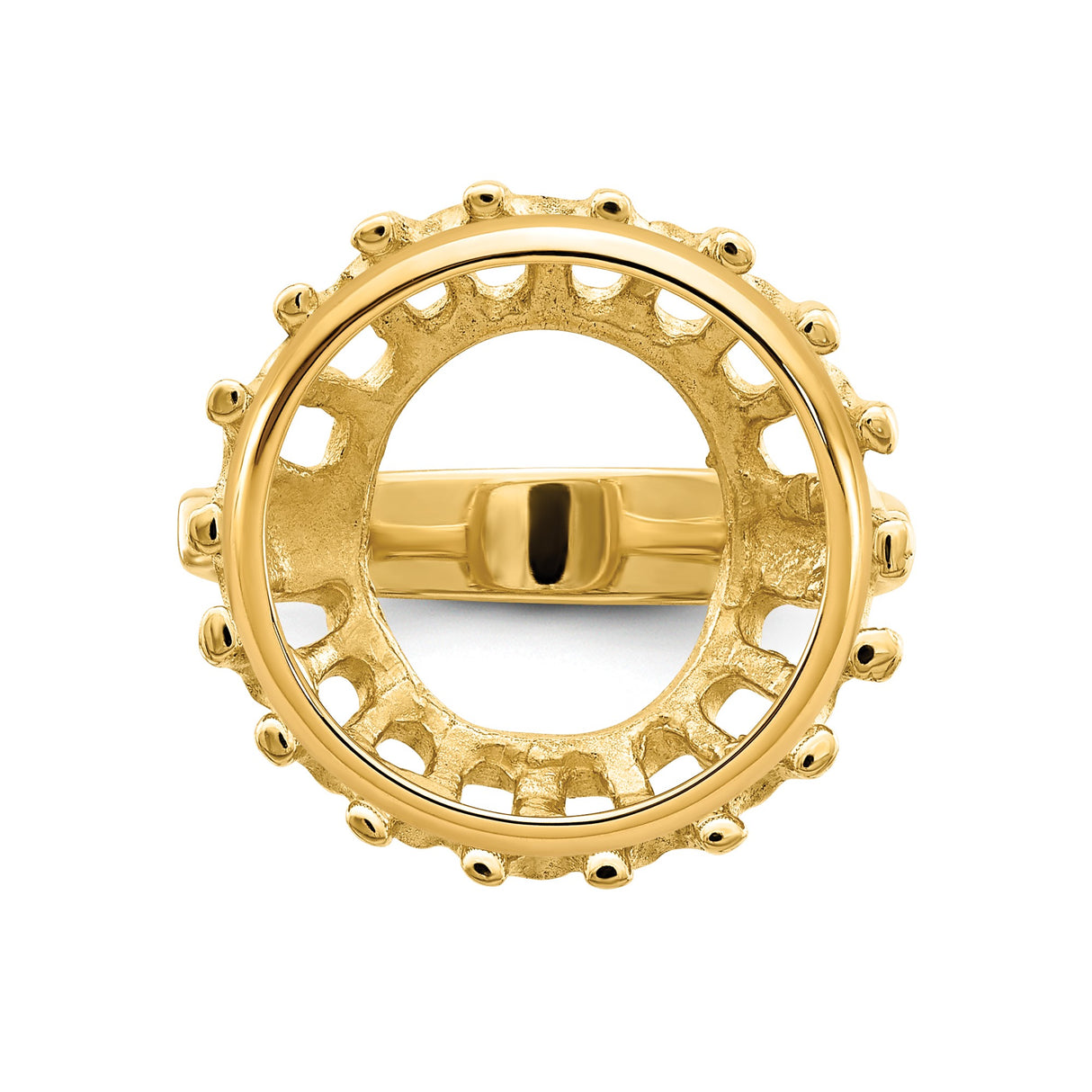 15 mm 14k Yellow Gold coin bezel ring for US $1 Indian Princess Type 3 β additional image