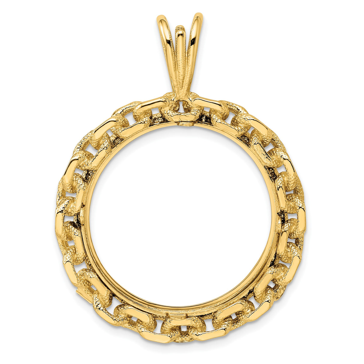 27 mm 14k Yellow Gold coin bezel pendant for US $10 Indian Head Eagle β additional image