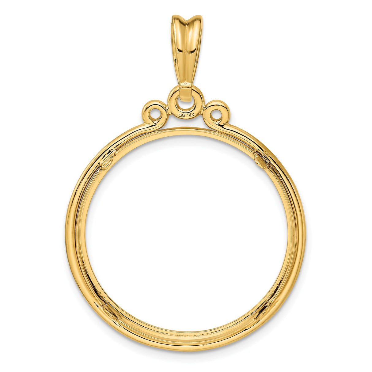 27 mm 14k Yellow Gold coin bezel pendant for US $10 Indian Head Eagle β additional image
