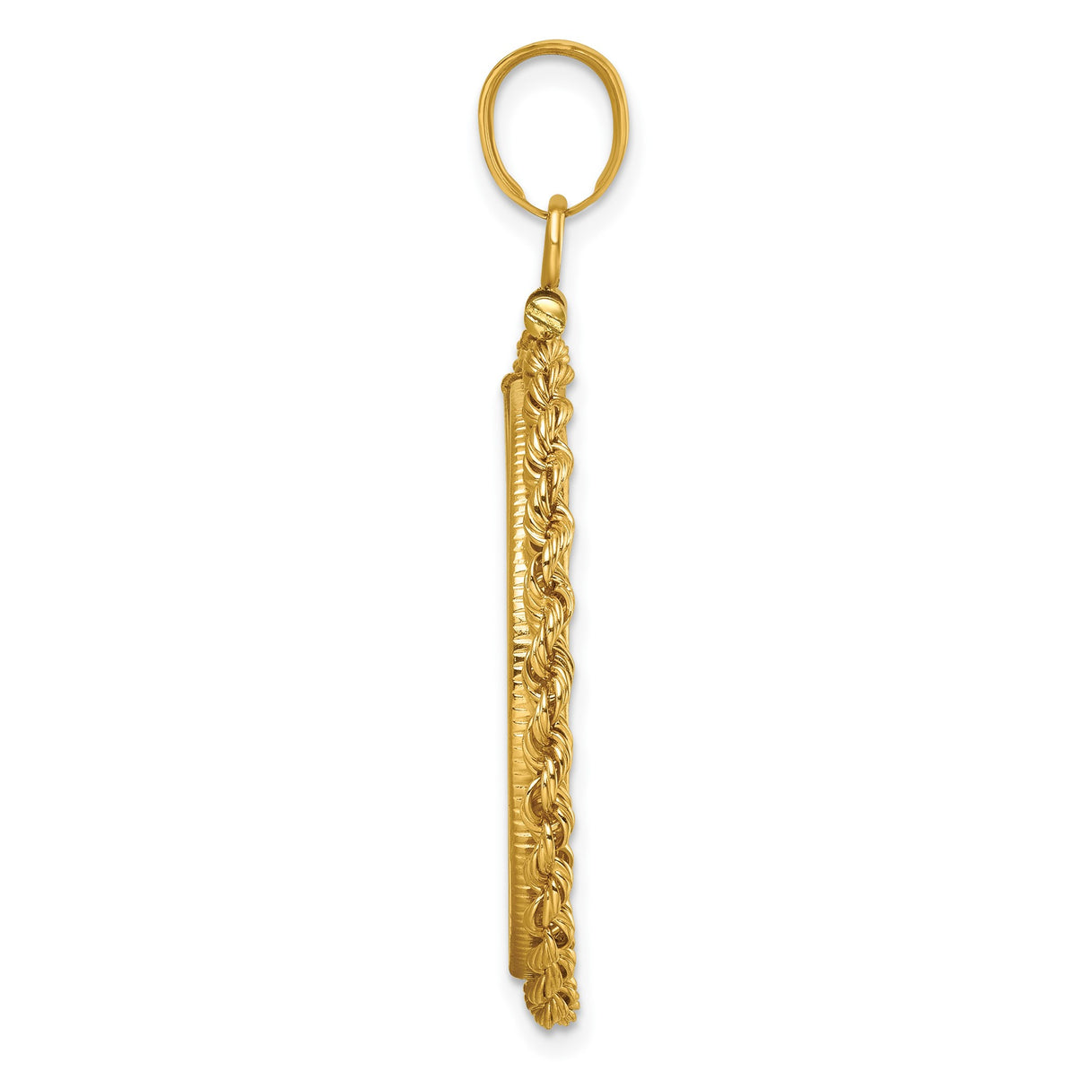 27 mm 14k Yellow Gold coin bezel pendant for US $10 Indian Head Eagle β alternate view