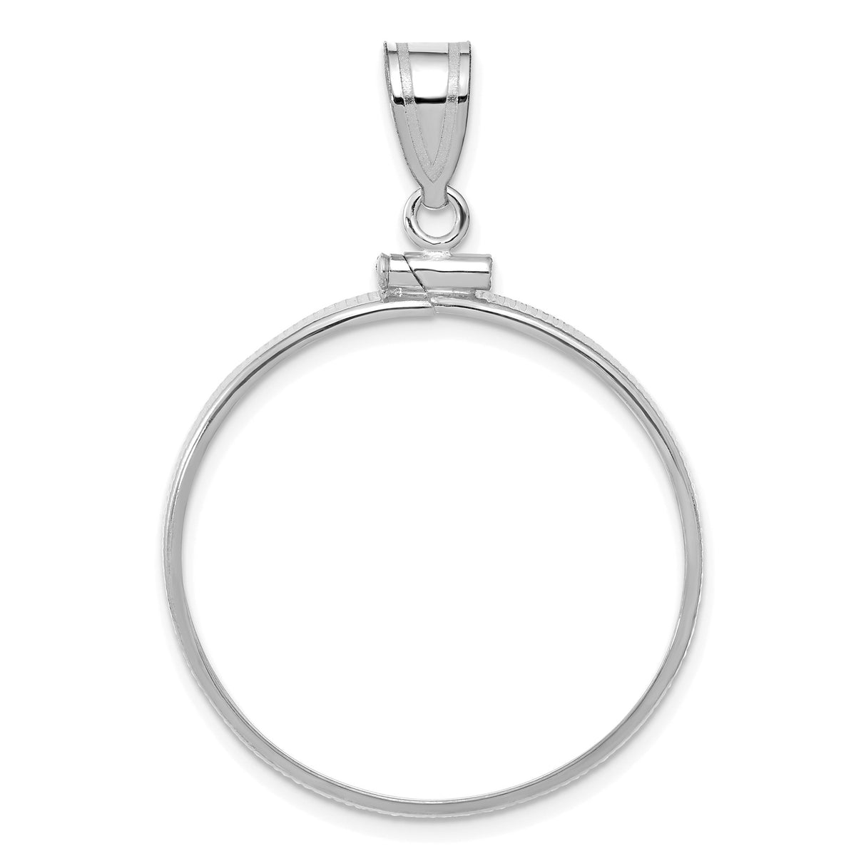 27 mm 14k White Gold coin bezel pendant for US $10 Indian Head Eagle