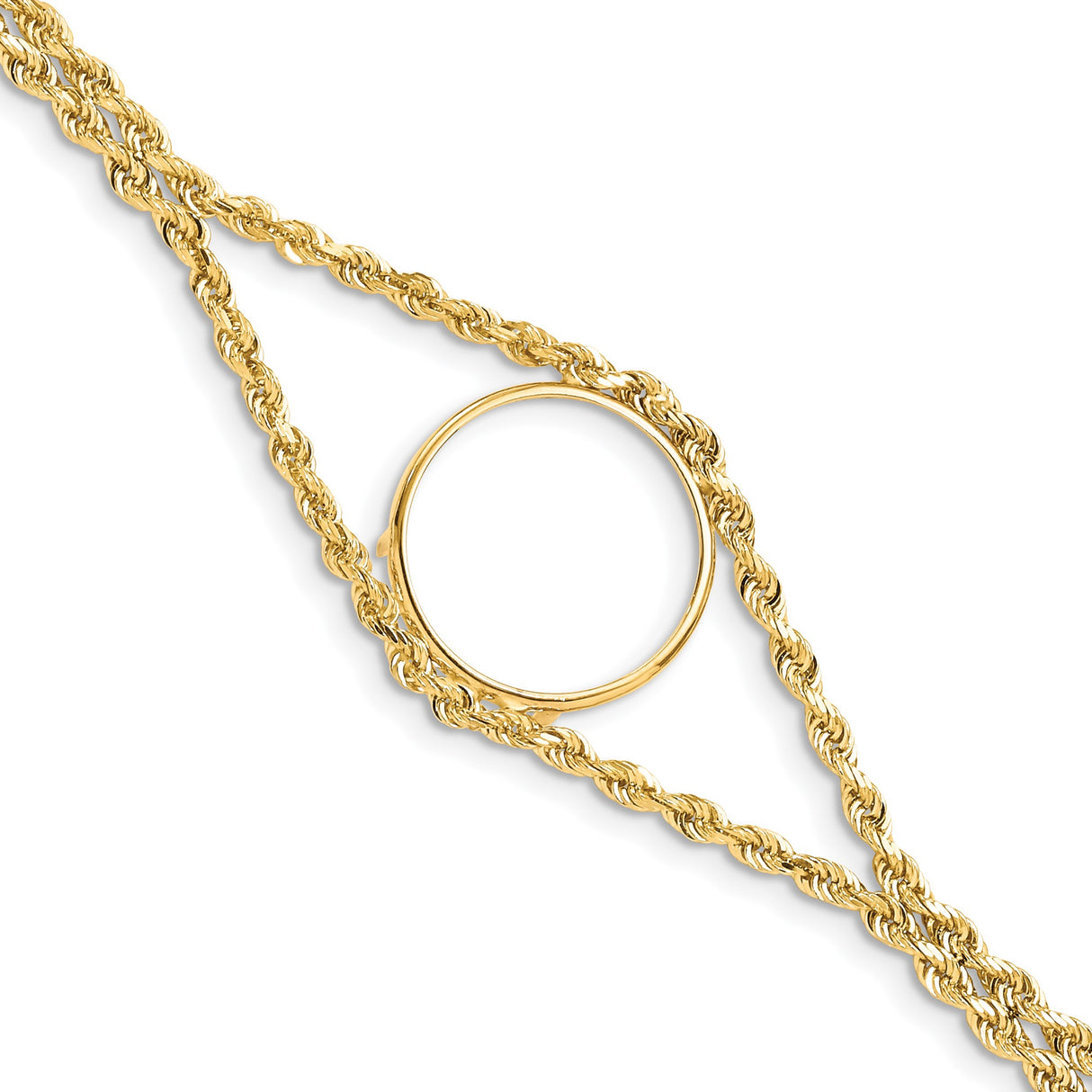 22 mm 14k Yellow Gold coin bezel bracelet for US $5 Indian Head Half Eagle