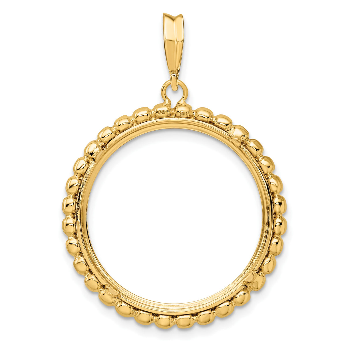 22 mm 14k Yellow Gold coin bezel pendant for US $5 Indian Head Half Eagle β additional image