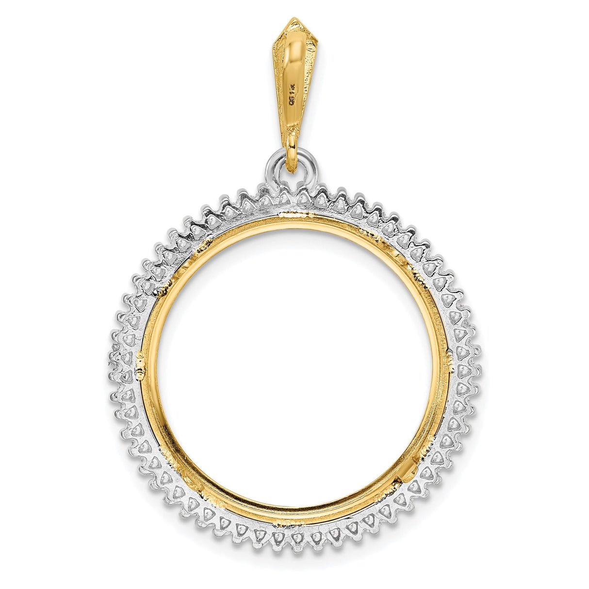 22 mm 14k Multi-Tone Gold coin bezel pendant for US $5 Indian Head Half Eagle β additional image