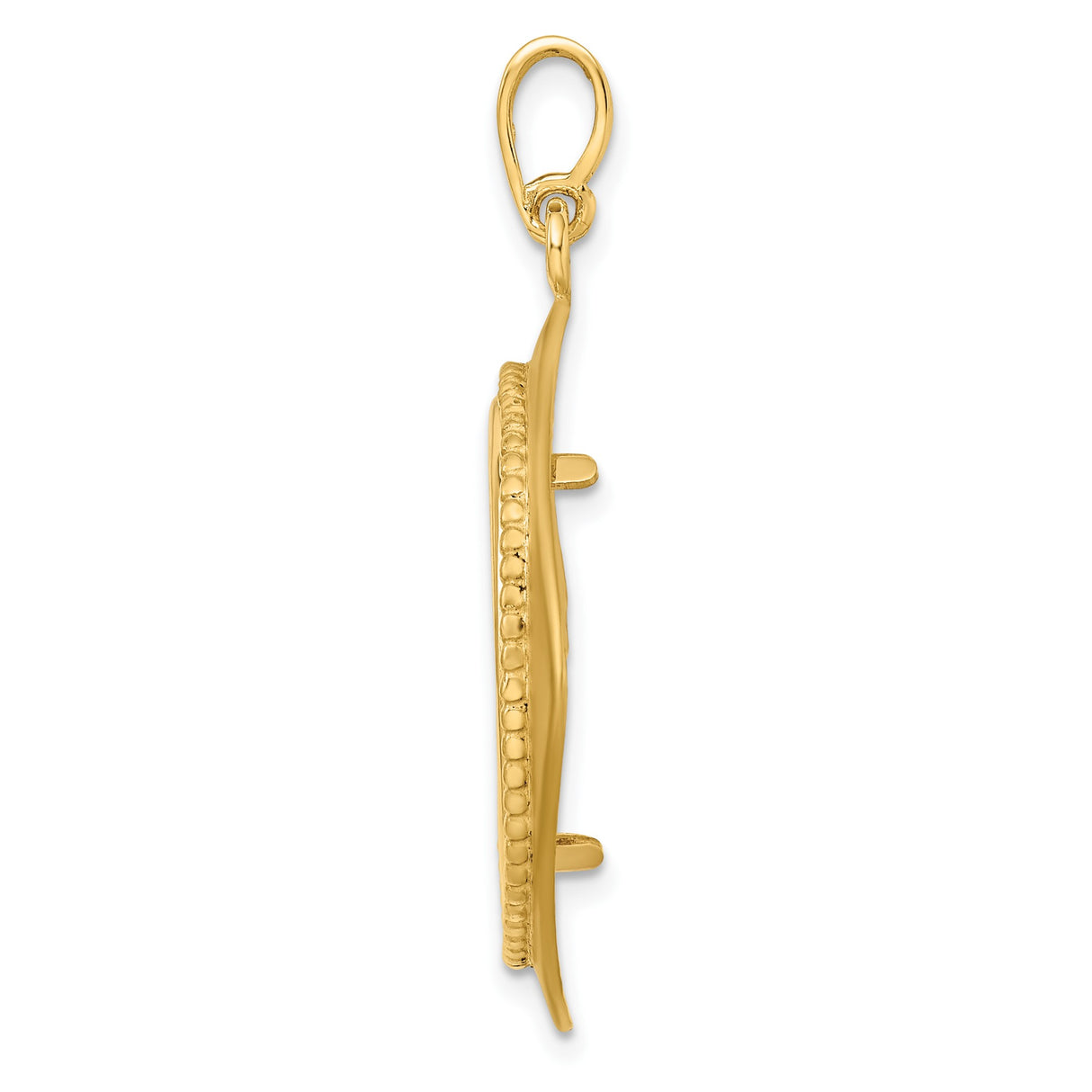 22 mm 14k Yellow Gold coin bezel pendant for US $5 Indian Head Half Eagle β alternate view