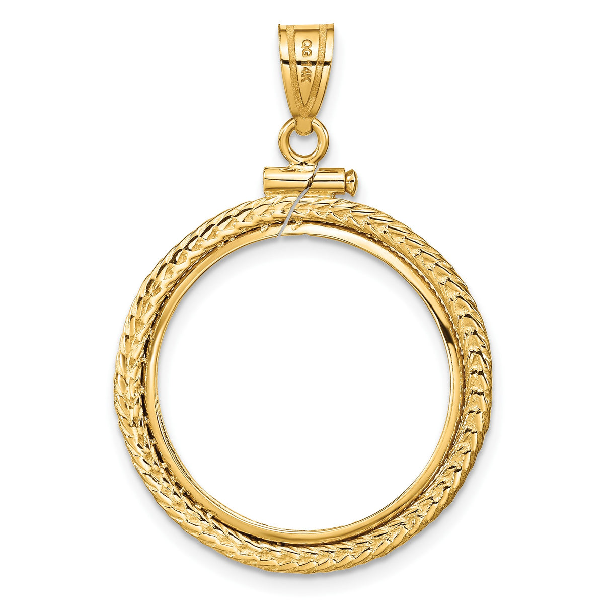 22 mm 14k Yellow Gold coin bezel pendant for US $5 Indian Head Half Eagle β additional image