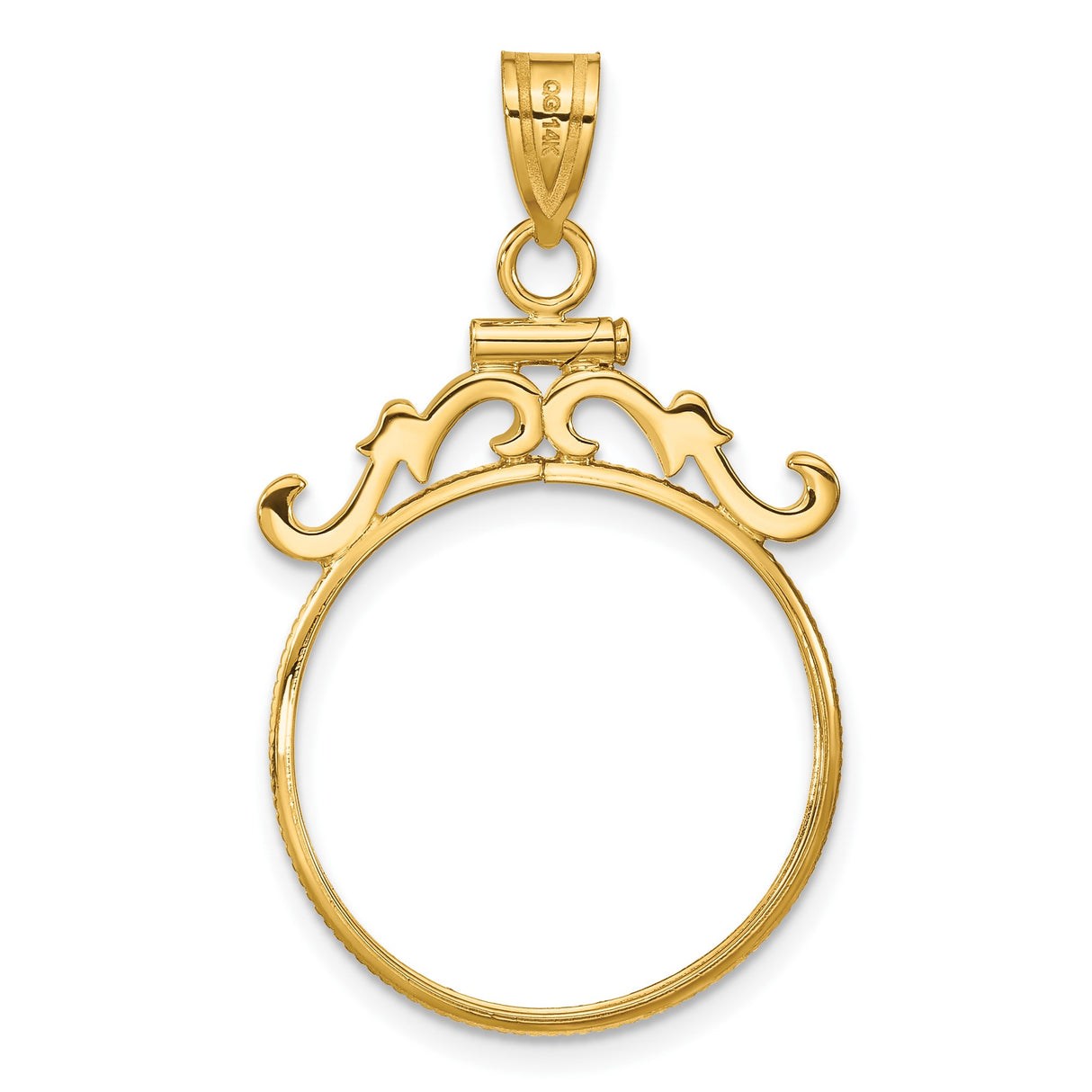 22 mm 14k Yellow Gold coin bezel pendant for US $5 Indian Head Half Eagle β additional image