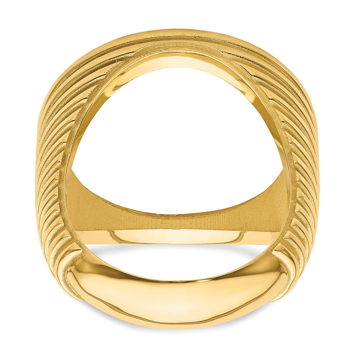 22 mm 14k Yellow Gold coin bezel ring for US $5 Indian Head Half Eagle β additional image