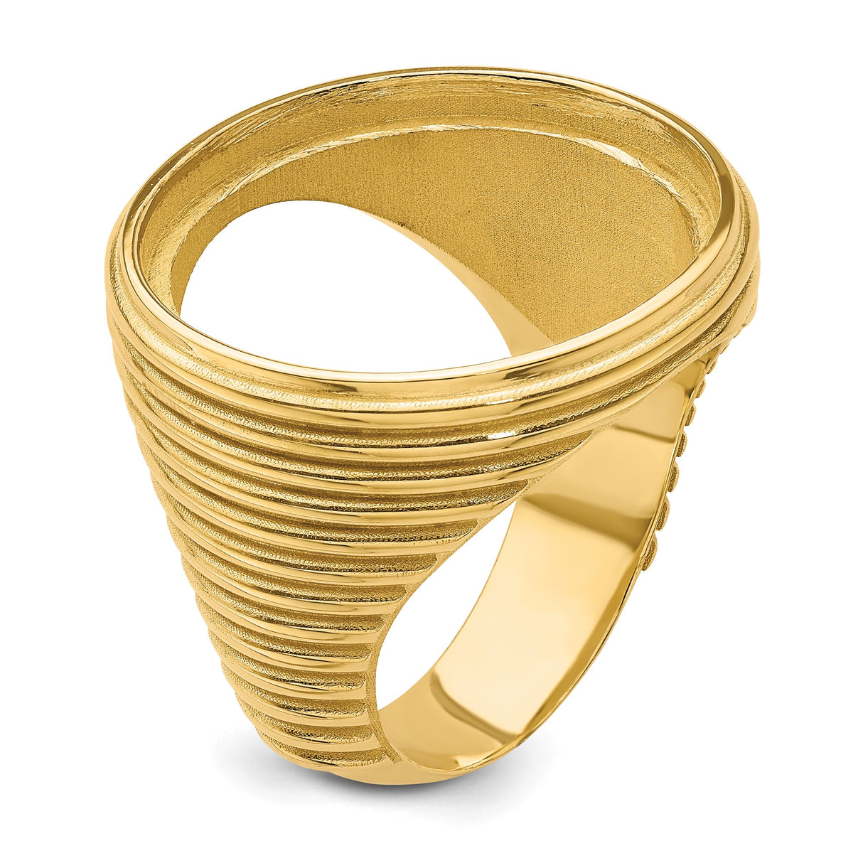 22 mm 14k Yellow Gold coin bezel ring for US $5 Indian Head Half Eagle β additional image