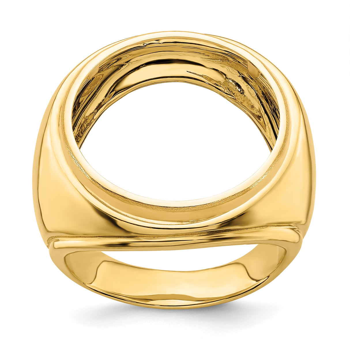 22 mm 14k Yellow Gold coin bezel ring for US $5 Indian Head Half Eagle β additional image