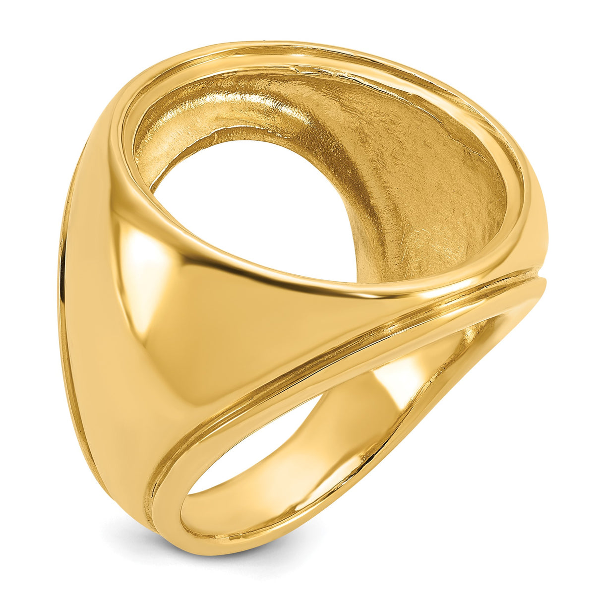 22 mm 14k Yellow Gold coin bezel ring for US $5 Indian Head Half Eagle β additional image