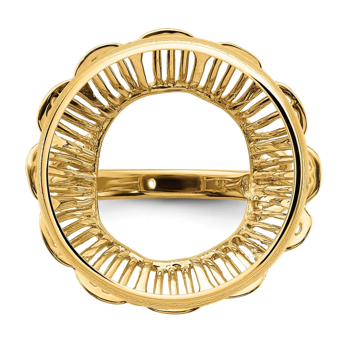 22 mm 14k Yellow Gold coin bezel ring for US $5 Indian Head Half Eagle β additional image