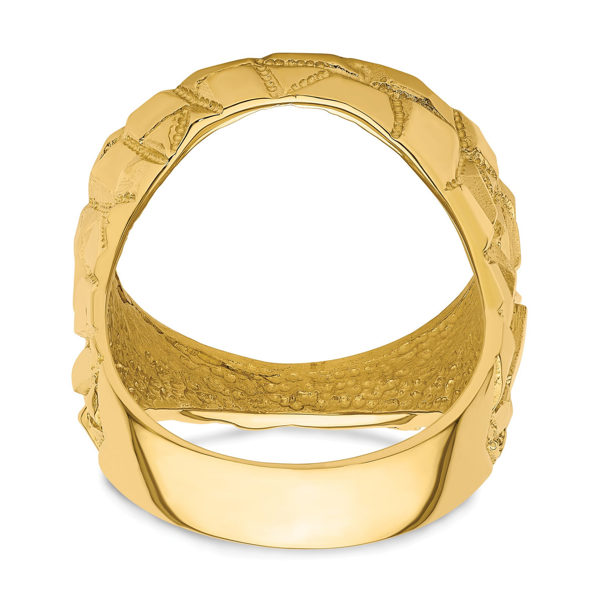 22 mm 14k Yellow Gold coin bezel ring for US $5 Indian Head Half Eagle β additional image
