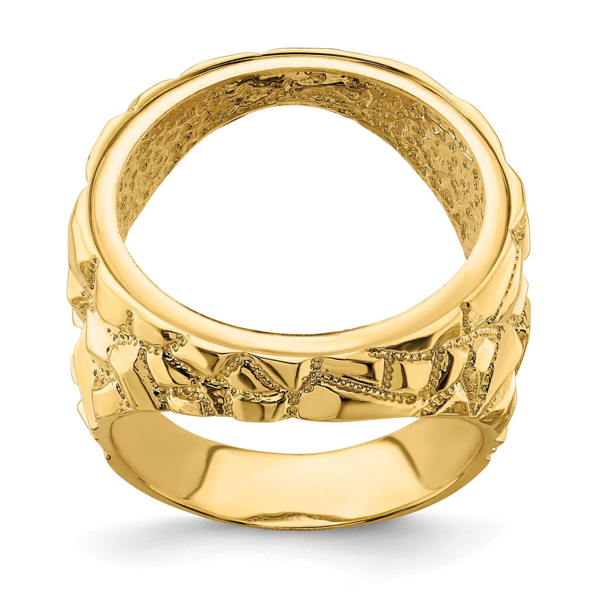 22 mm 14k Yellow Gold coin bezel ring for US $5 Indian Head Half Eagle β additional image