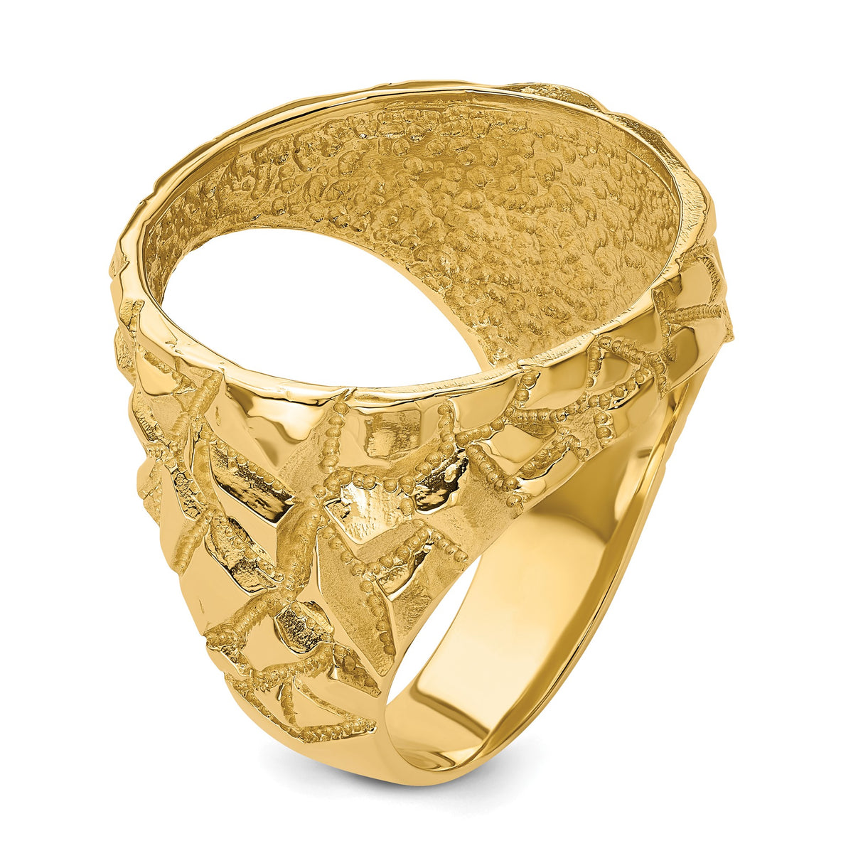 22 mm 14k Yellow Gold coin bezel ring for US $5 Indian Head Half Eagle β additional image