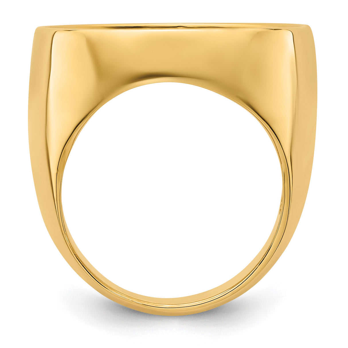 22 mm 14k Yellow Gold coin bezel ring for US $5 Indian Head Half Eagle β alternate view