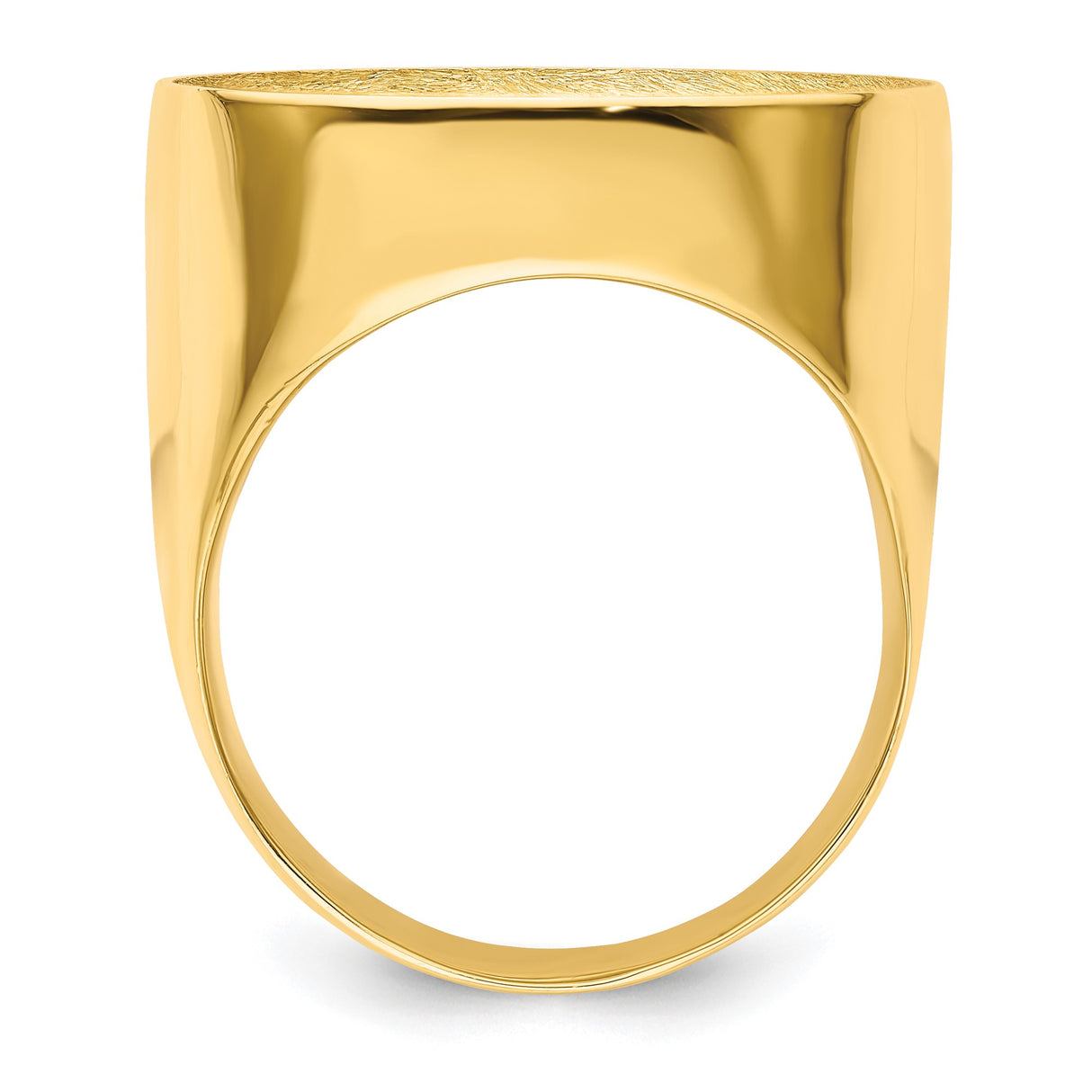 22 mm 14k Yellow Gold coin bezel ring for US $5 Indian Head Half Eagle β alternate view