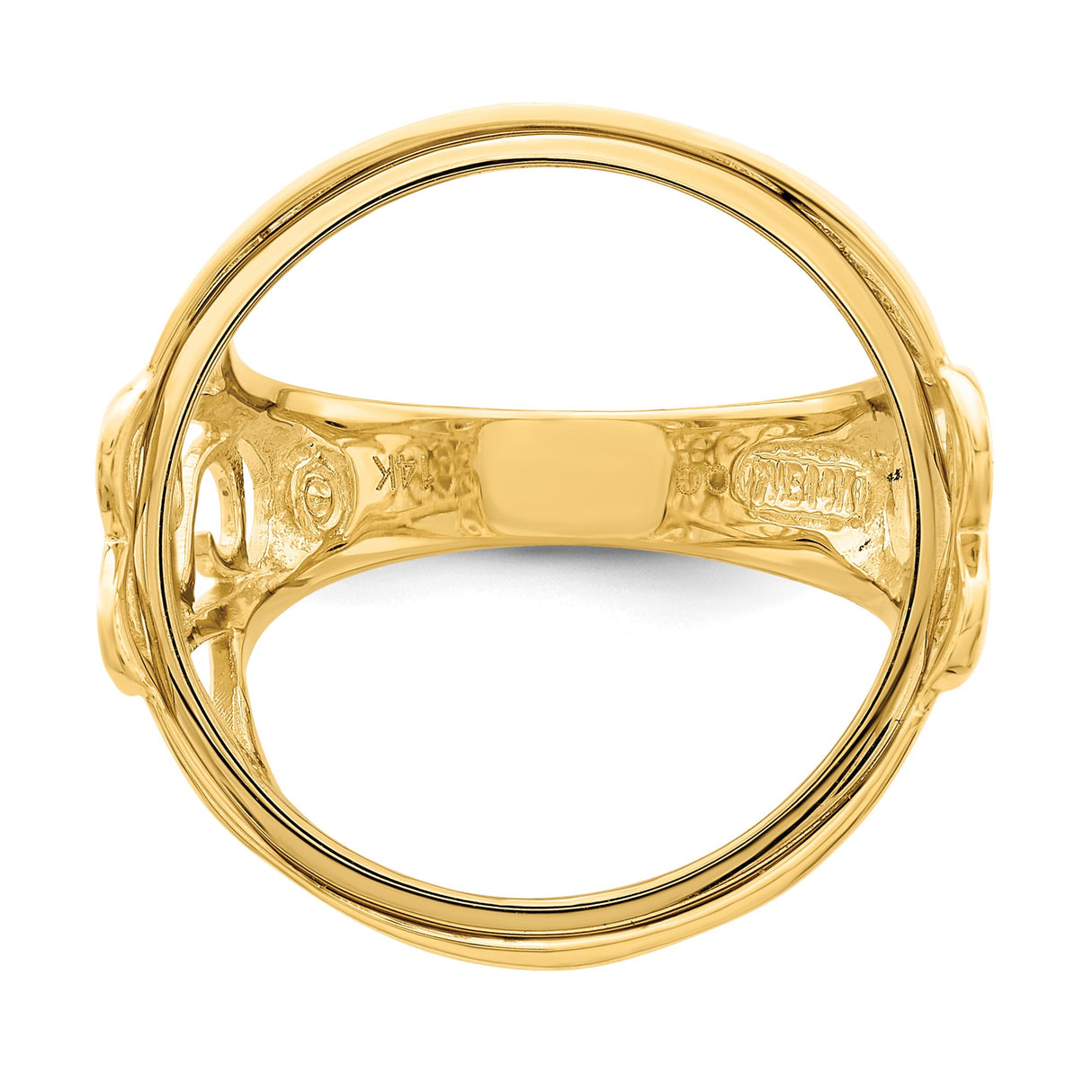 22 mm 14k Yellow Gold coin bezel ring for US $5 Indian Head Half Eagle β additional image