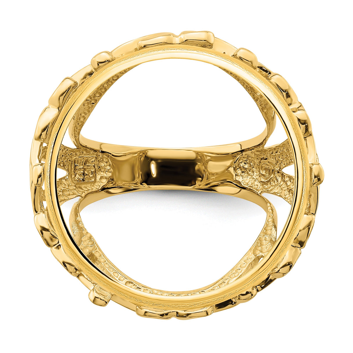 22 mm 14k Yellow Gold coin bezel ring for US $5 Indian Head Half Eagle β additional image