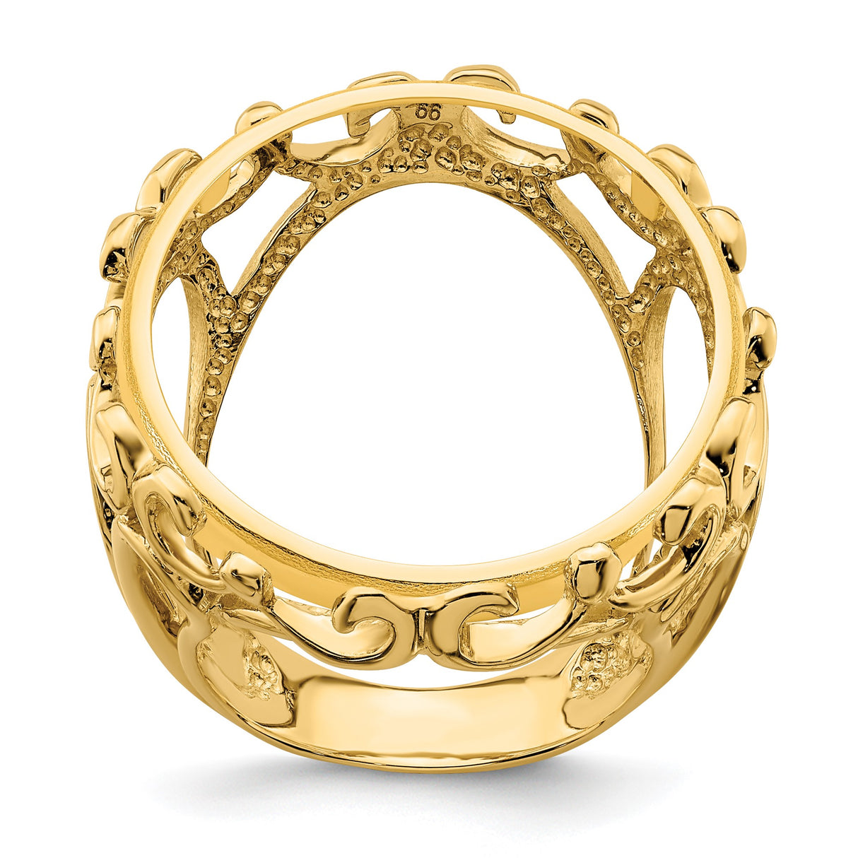 22 mm 14k Yellow Gold coin bezel ring for US $5 Indian Head Half Eagle β additional image
