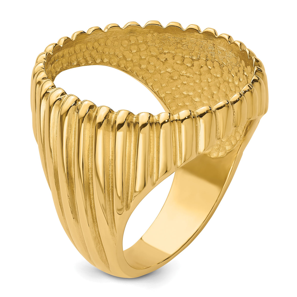 22 mm 14k Yellow Gold coin bezel ring for US $5 Indian Head Half Eagle β additional image