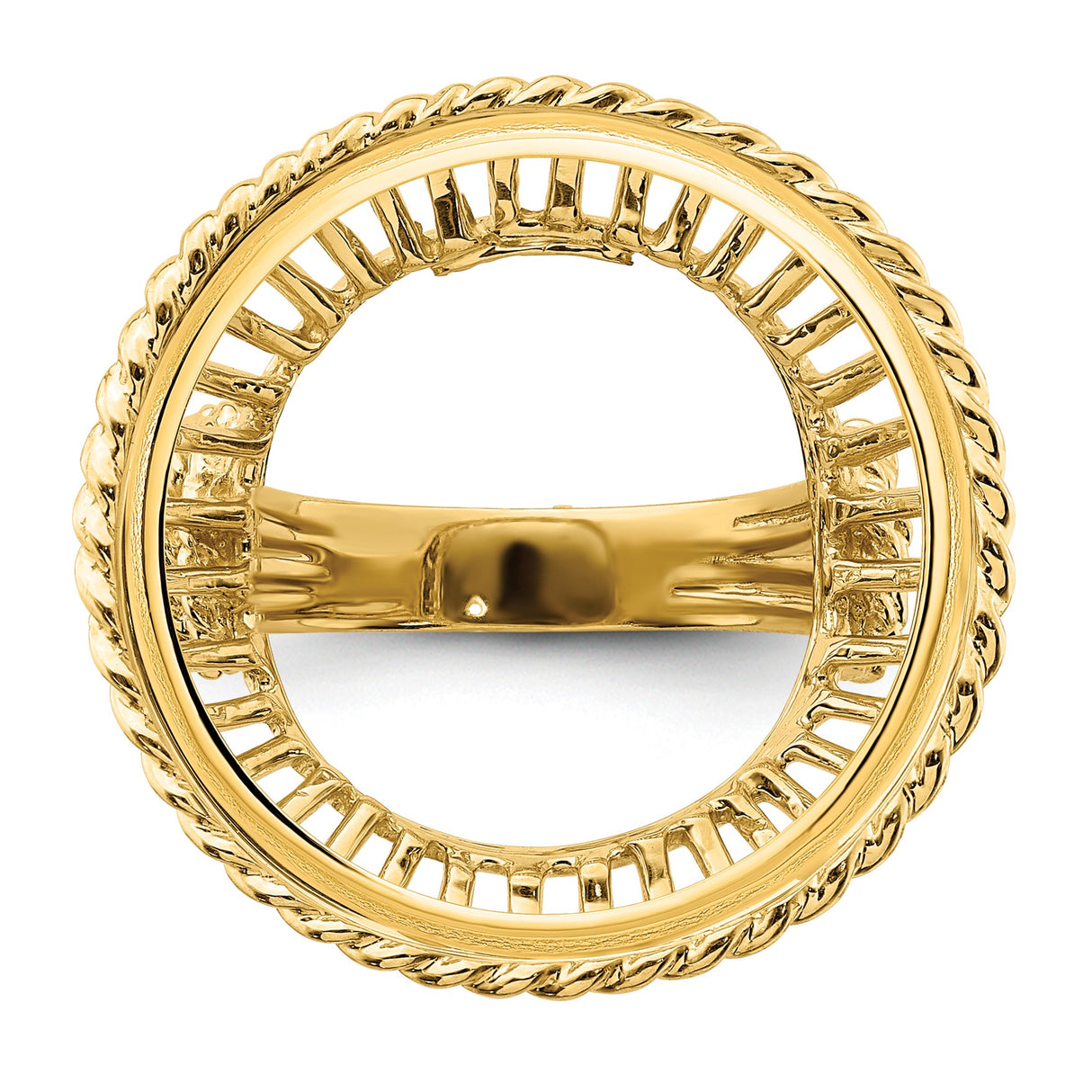22 mm 14k Yellow Gold coin bezel ring for US $5 Indian Head Half Eagle β additional image