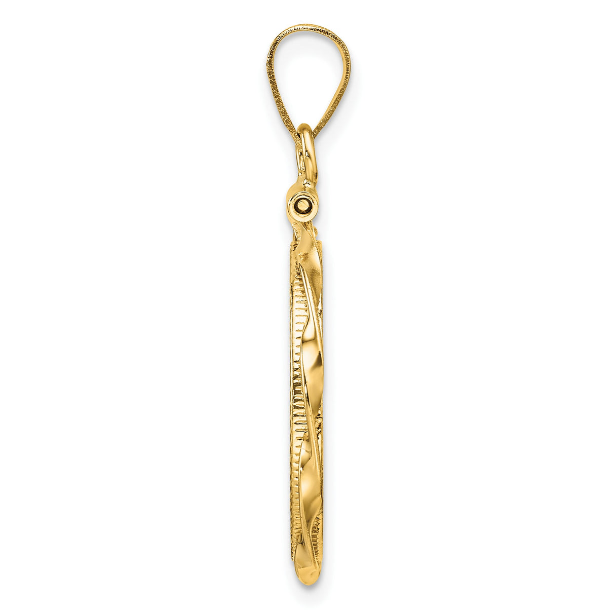 18 mm 14k Yellow Gold coin bezel pendant for US $2.50 Indian Head Quarter Eagle β alternate view