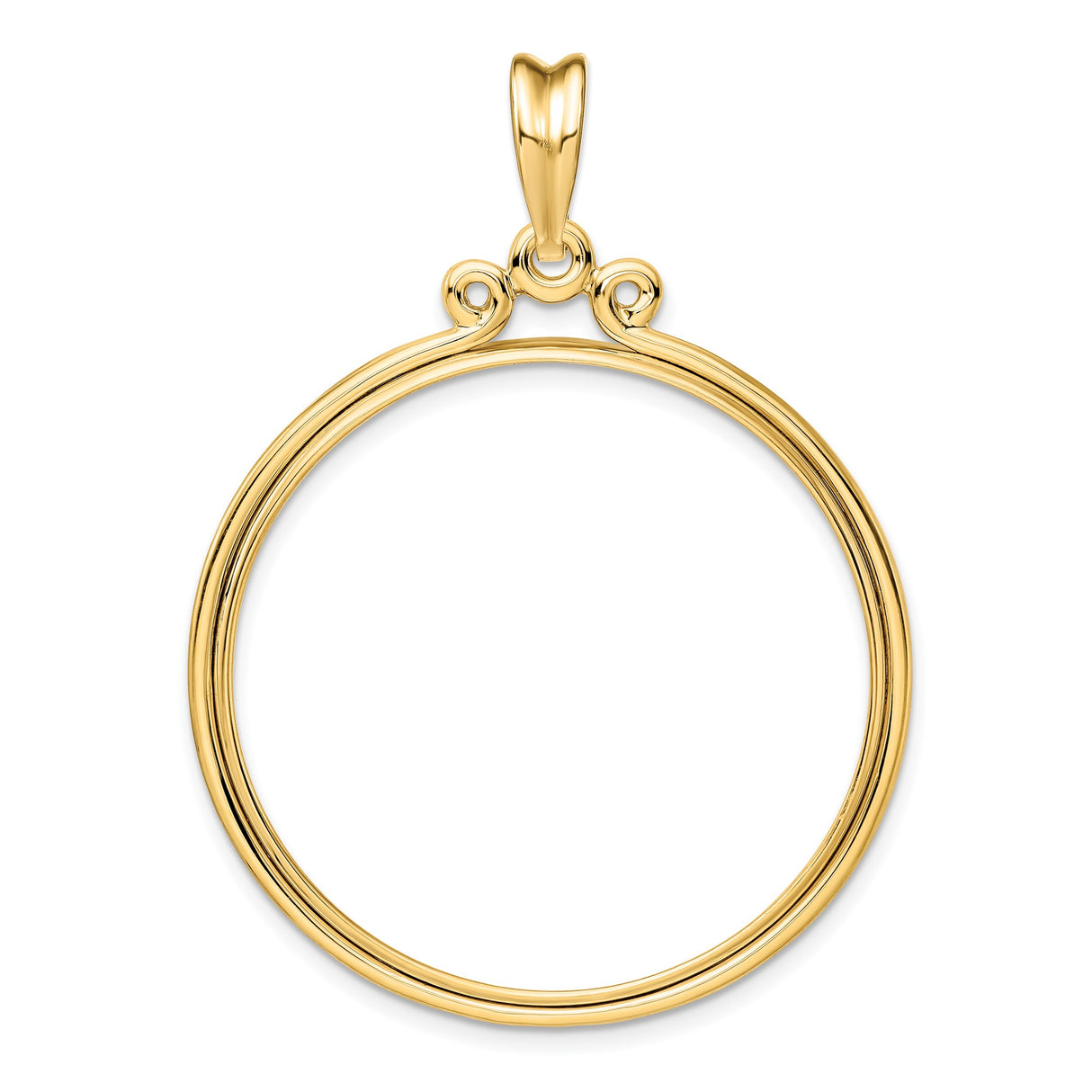34 mm 14k Yellow Gold coin bezel pendant for US $20 Liberty Head Double Eagle