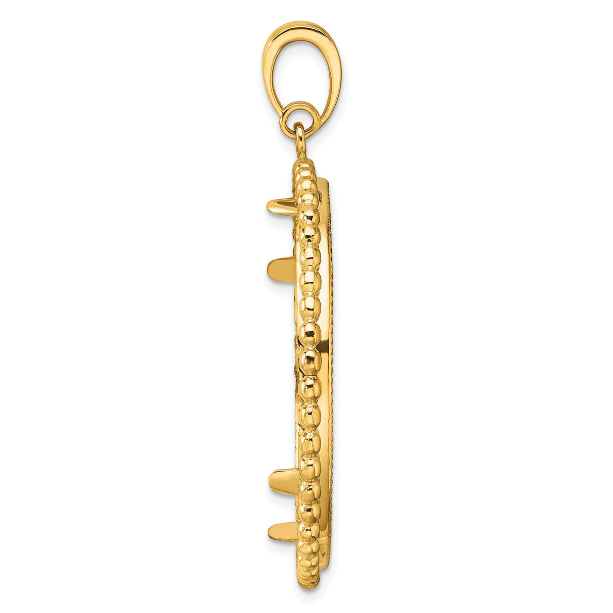 34 mm 14k Yellow Gold coin bezel pendant for US $20 Liberty Head Double Eagle — alternate view