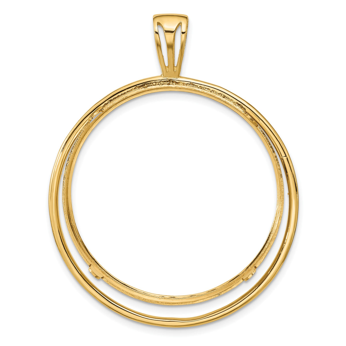 34 mm 14k Yellow Gold coin bezel pendant for US $20 Liberty Head Double Eagle — additional image