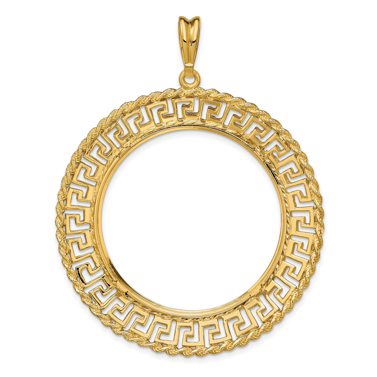 34 mm 14k Yellow Gold coin bezel pendant for US $20 Liberty Head Double Eagle — additional image