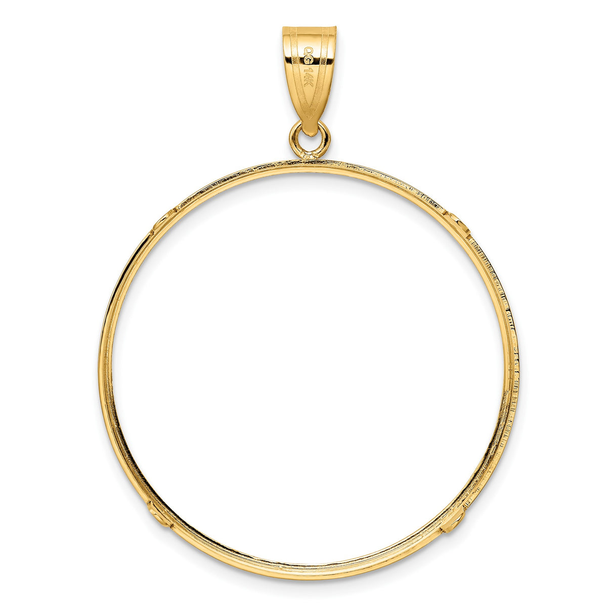 34 mm 14k Yellow Gold coin bezel pendant for US $20 Liberty Head Double Eagle — additional image