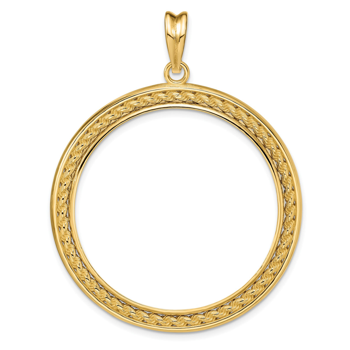 34 mm 14k Yellow Gold coin bezel pendant for US $20 Liberty Head Double Eagle