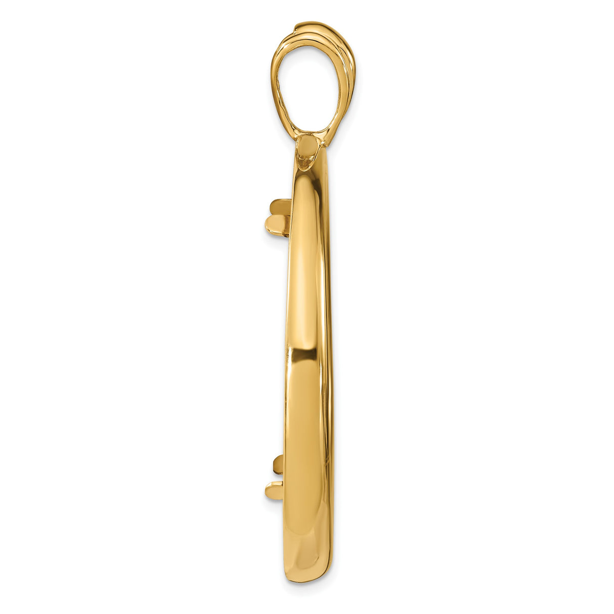 34 mm 14k Yellow Gold coin bezel pendant for US $20 Liberty Head Double Eagle — alternate view