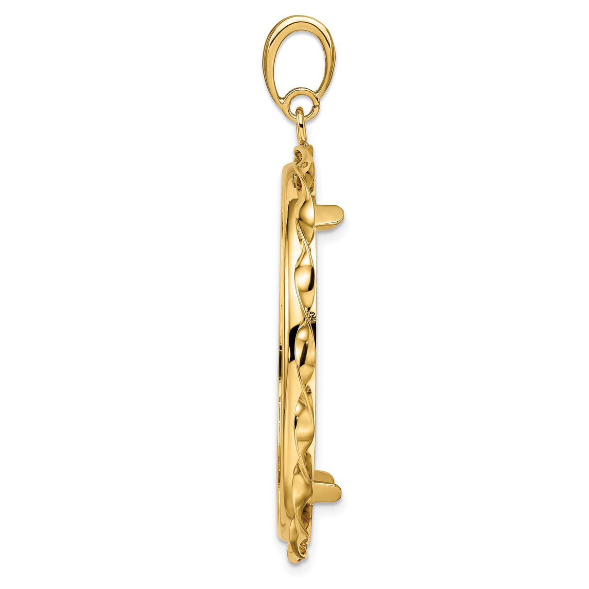 34 mm 14k Yellow Gold coin bezel pendant for US $20 Liberty Head Double Eagle — alternate view