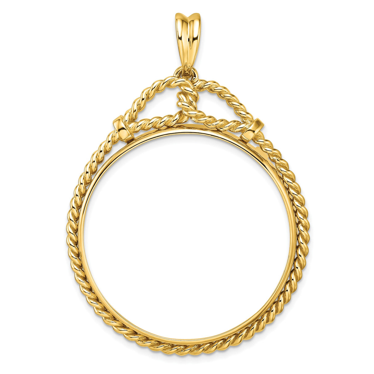 34 mm 14k Yellow Gold coin bezel pendant for US $20 Liberty Head Double Eagle