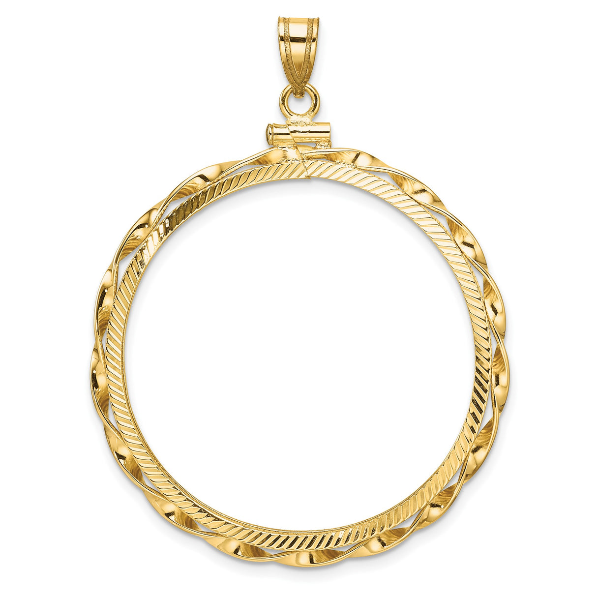 34 mm 14k Yellow Gold coin bezel pendant for US $20 Liberty Head Double Eagle
