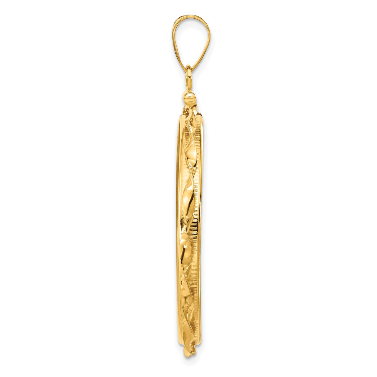 34 mm 14k Yellow Gold coin bezel pendant for US $20 Liberty Head Double Eagle — alternate view